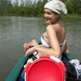 Canoeing in small Danube