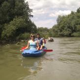 Canoeing in small Danube