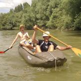 Canoeing in small Danube