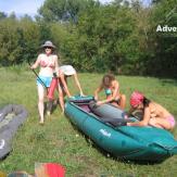 Canoeing in small Danube